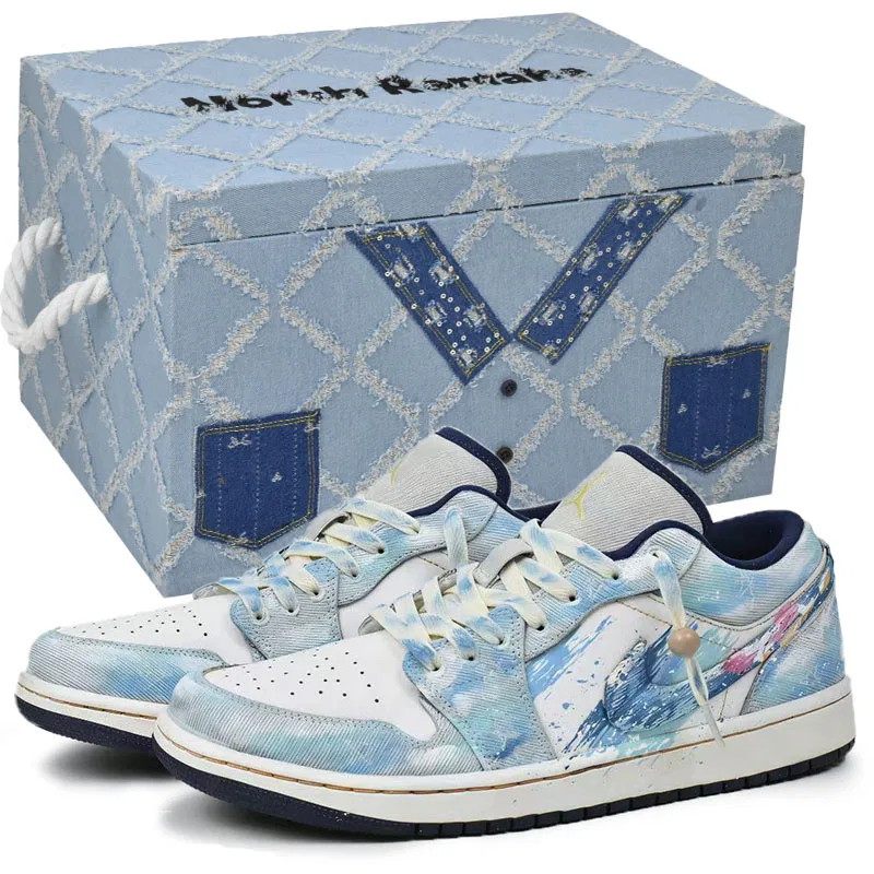 Кроссовки баскетбольные vintage Jordan Air 1 Low Sky Dream-Gift Box 6 — фото 3