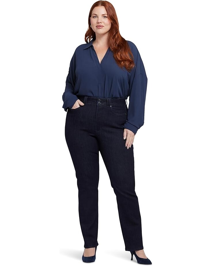 

Джинсы NYDJ Plus Size High Rise Marilyn Straight in Magical, цвет Magical