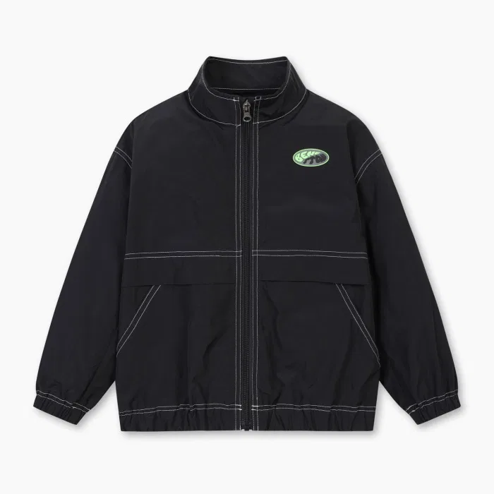 Детская лёгкая куртка со строчкой, чёрная, от Benetton Kids