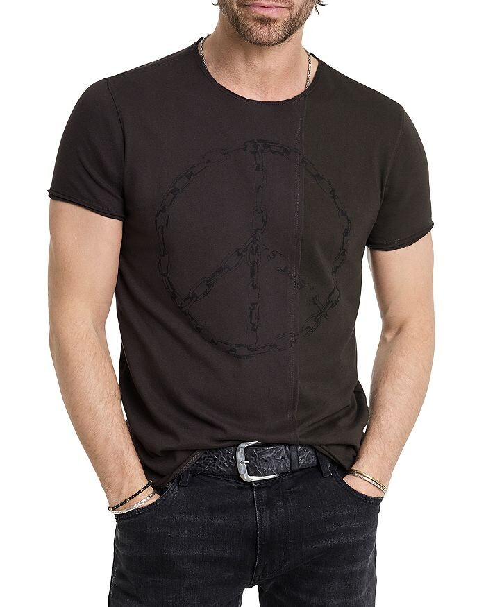

Футболка John Varvatos Burnout с рисунком, серый