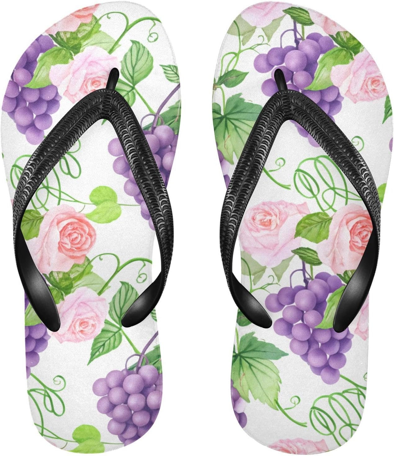 

Женские и мужские пляжные шлепанцы Rose Grape белого цвета, резиновые, противоскользящие, летние, для душа и прогулок Sinestour