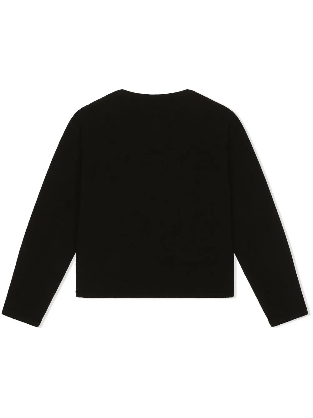 Кашемировый кардиган с логотипом DG Dolce & Gabbana Kids, черный — фото 2