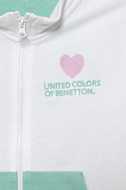 Детская олимпийка из хлопка United Colors of Benetton, мультиколор — фото 3