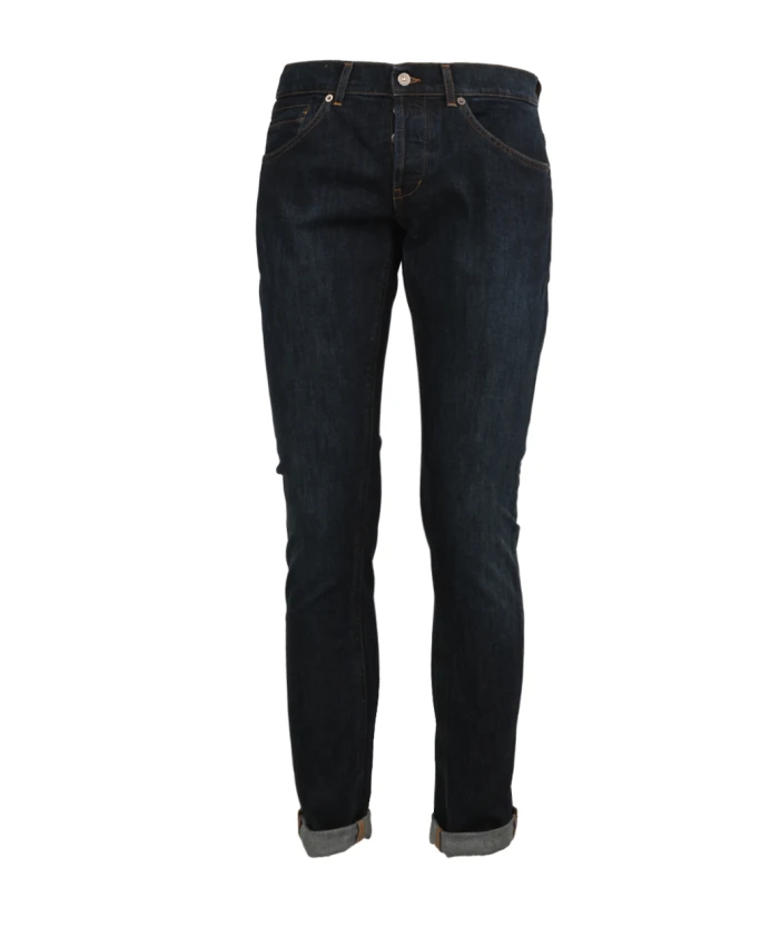 

Узкие хлопковые джинсы Dondup, синий