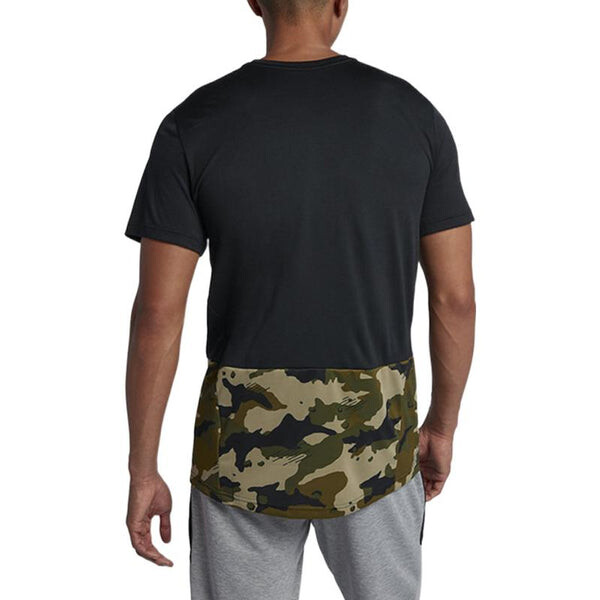 Футболка Men's Nike Splicing Camouflage Logo Sports Short Sleeve Black T-Shirt, мультиколор — фото 4