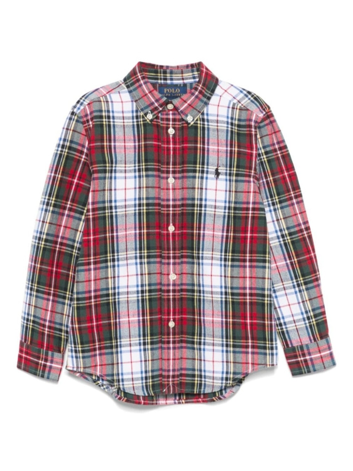 

Рубашка из хлопка в клетку Ralph Lauren Kids, красный