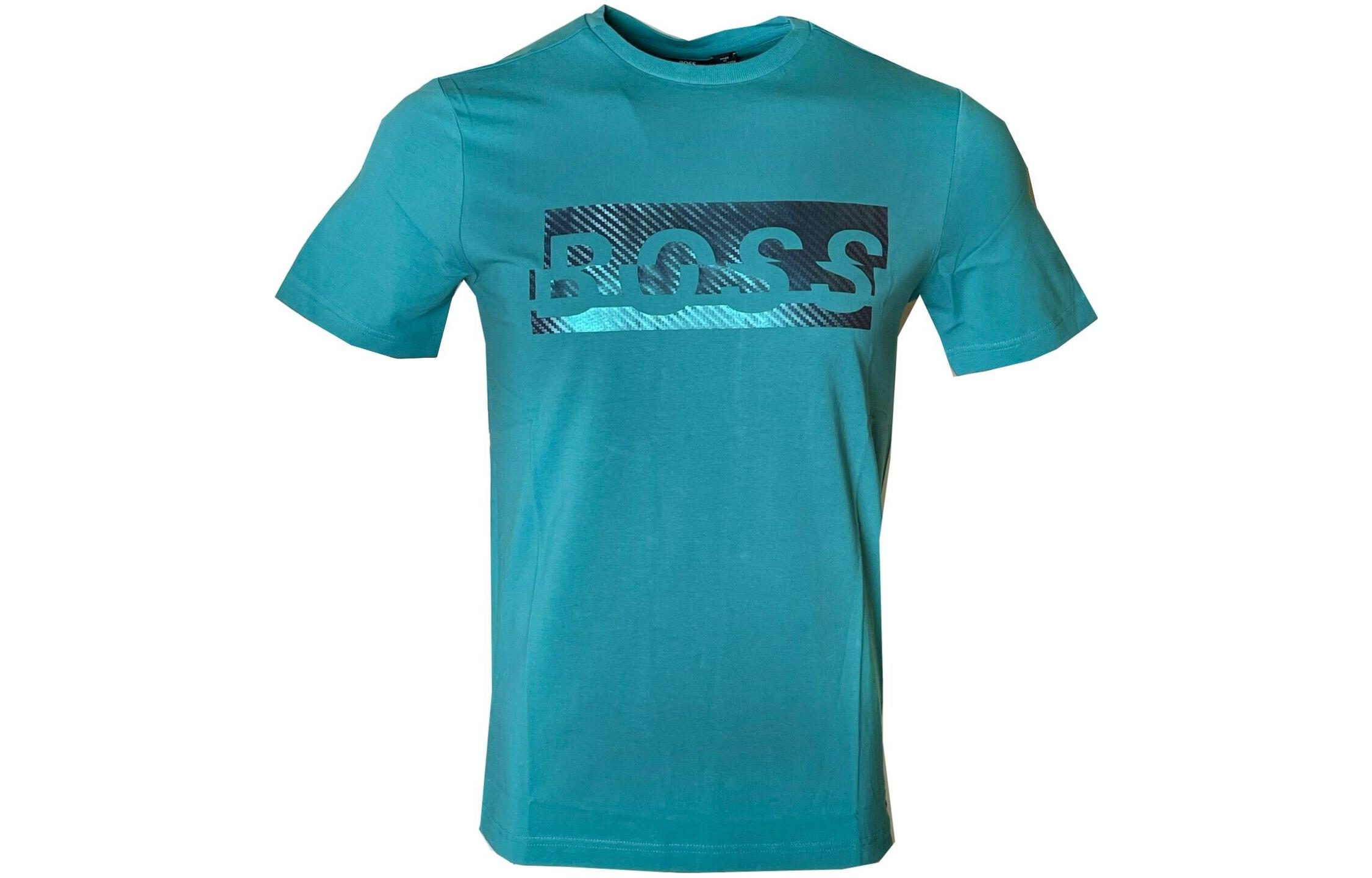 

HUGO BOSS Футболка мужская бирюзовая, Зеленый, HUGO BOSS Футболка мужская бирюзовая