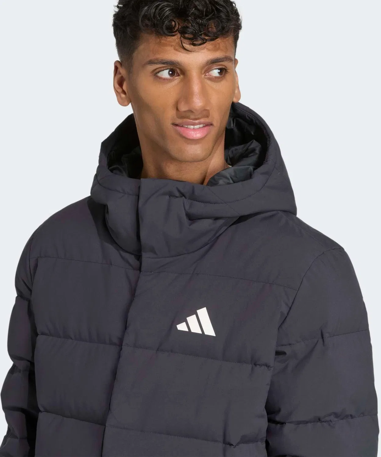 Куртка пуховая с капюшоном Climawarm Adidas, чёрная — фото 3