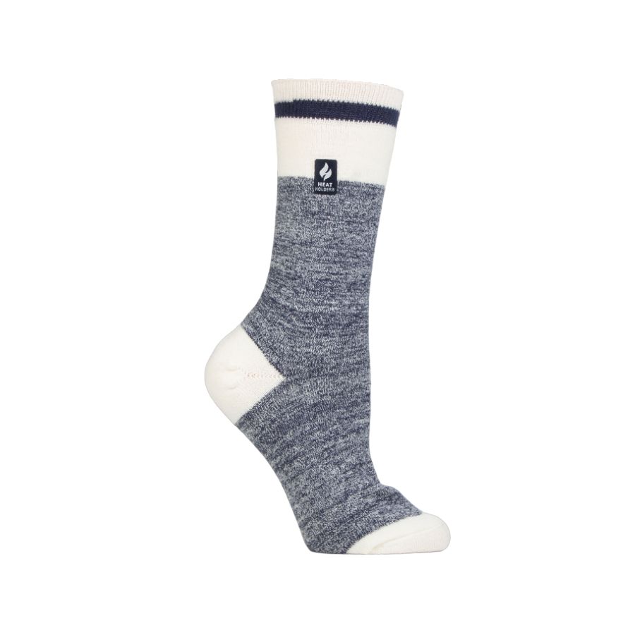 

Сверхлегкие носки Ultra Lite Lana Cream Block Twist Crew Socks Heat Holders, Soft Navy