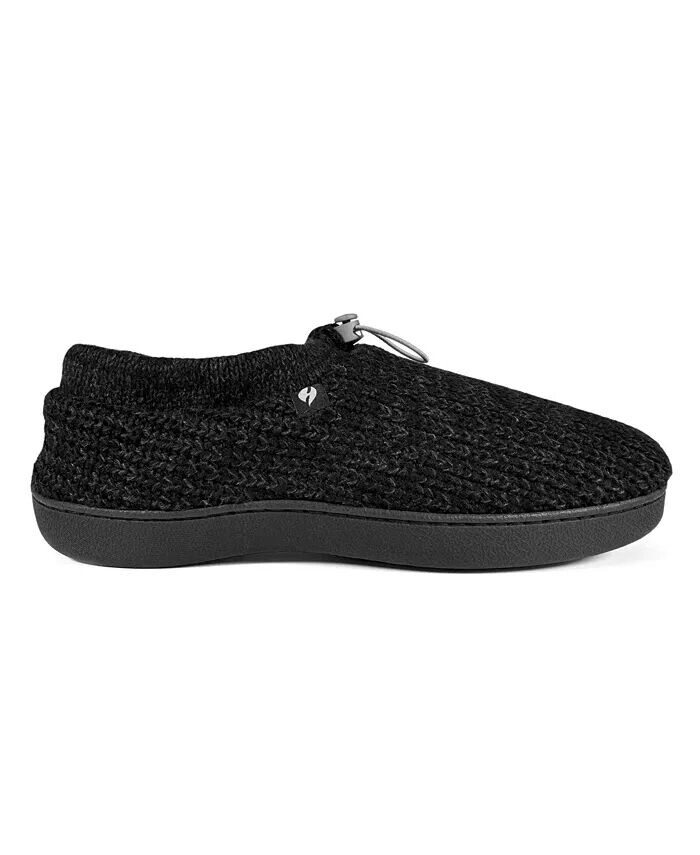 Мужские тапочки Noah Rib Knit с завязками на шнурке Heat Holders, черный — фото 2
