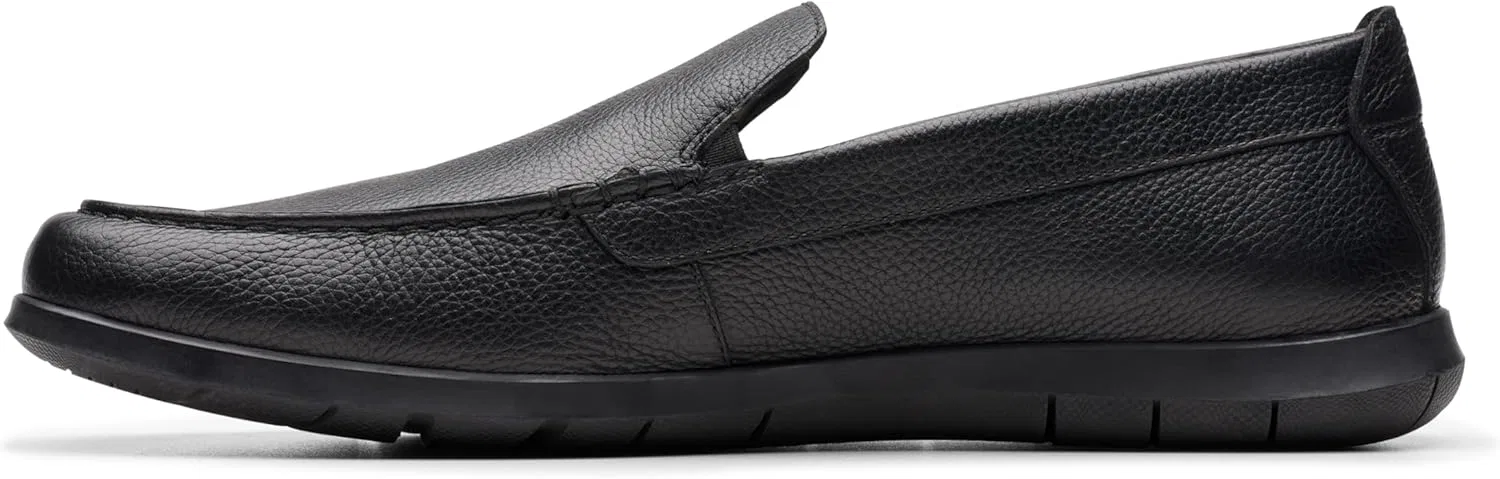 Мужские мокасины Clarks Flexway Step, Black Leather — фото 3
