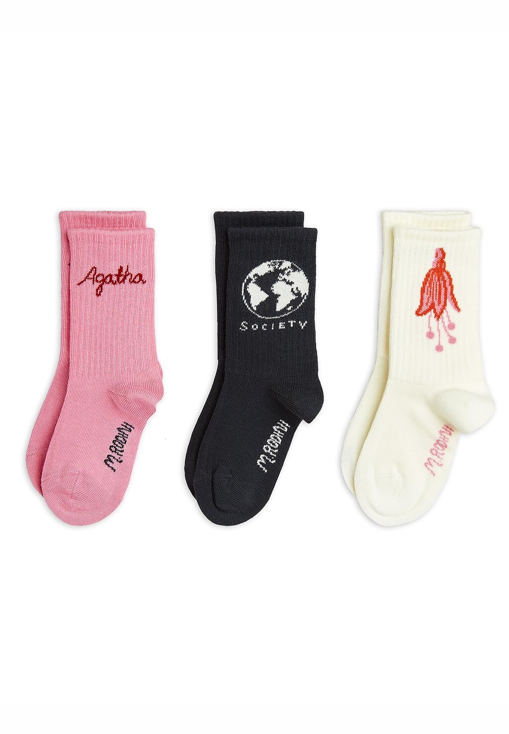 

Носки AGATHA SOCKS UNISEX 3 PACK Mini Rodini, разноцветный