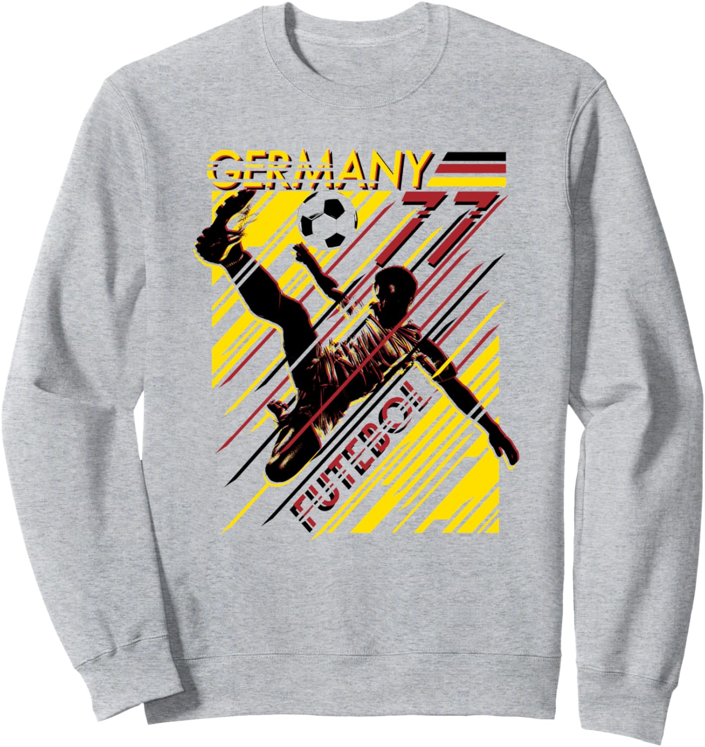 

Модная немецкая футбольная толстовка с номером 77 Trendy Apparel, серый