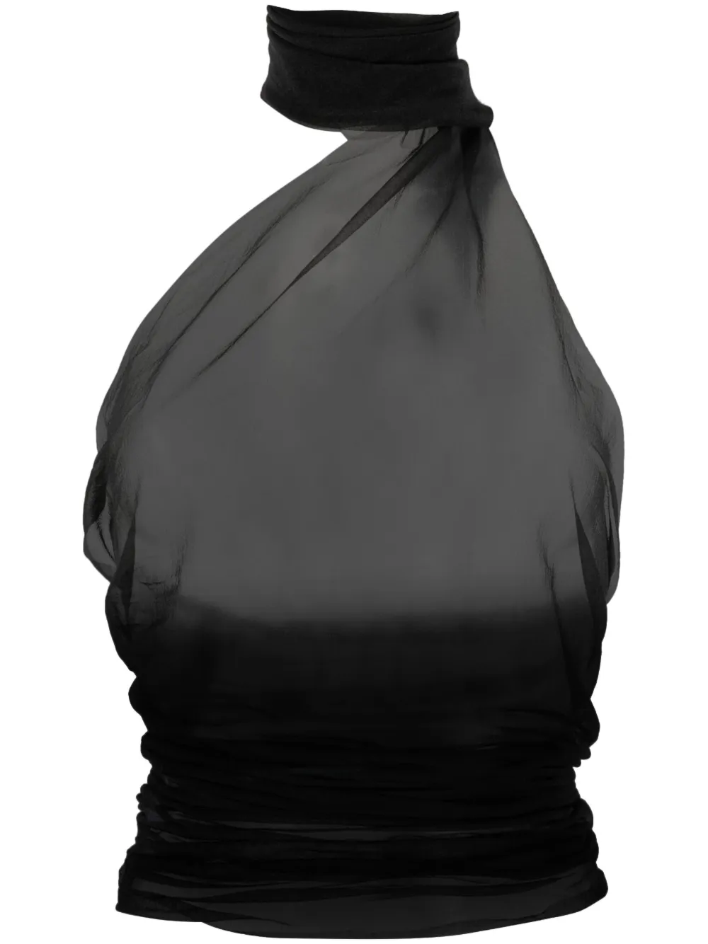 

Шифоновый топ с вырезом халтер Ludovic De Saint Sernin, черный