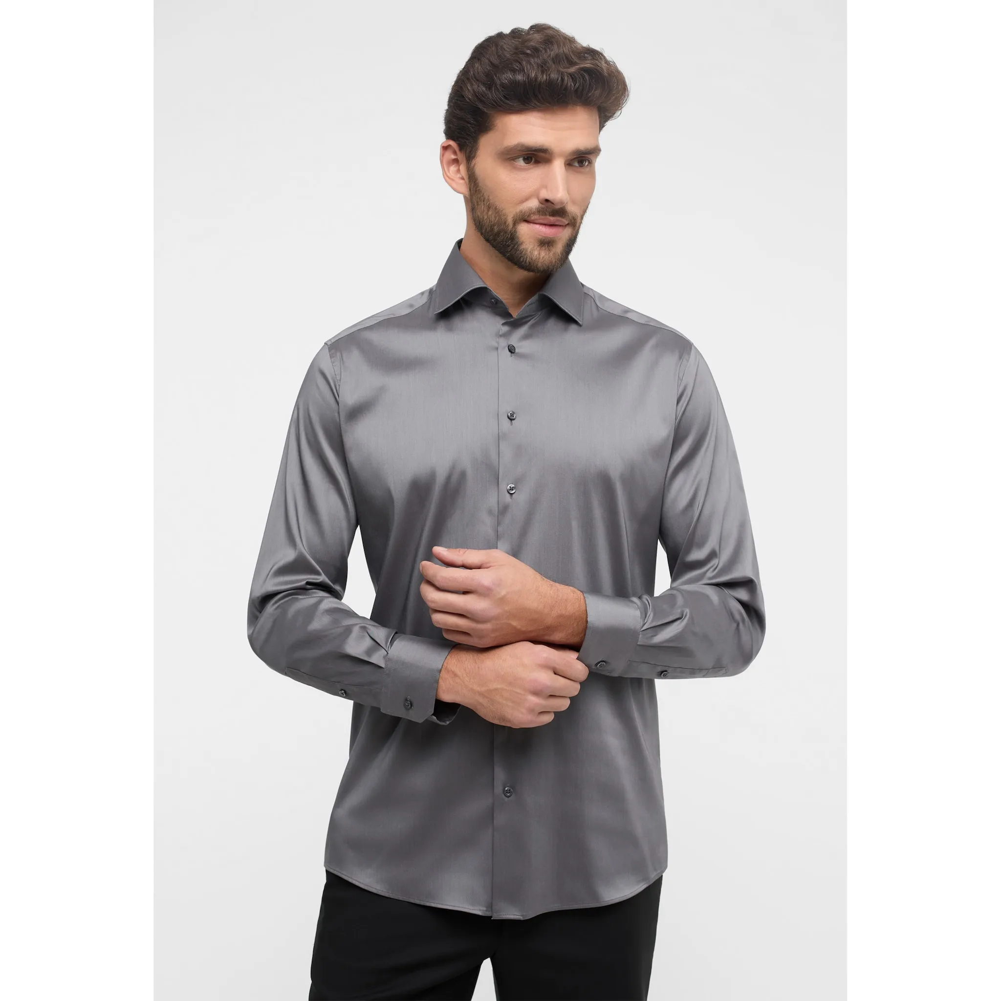 

Рубашка Eterna с длинными рукавами "MODERN FIT", серебристый