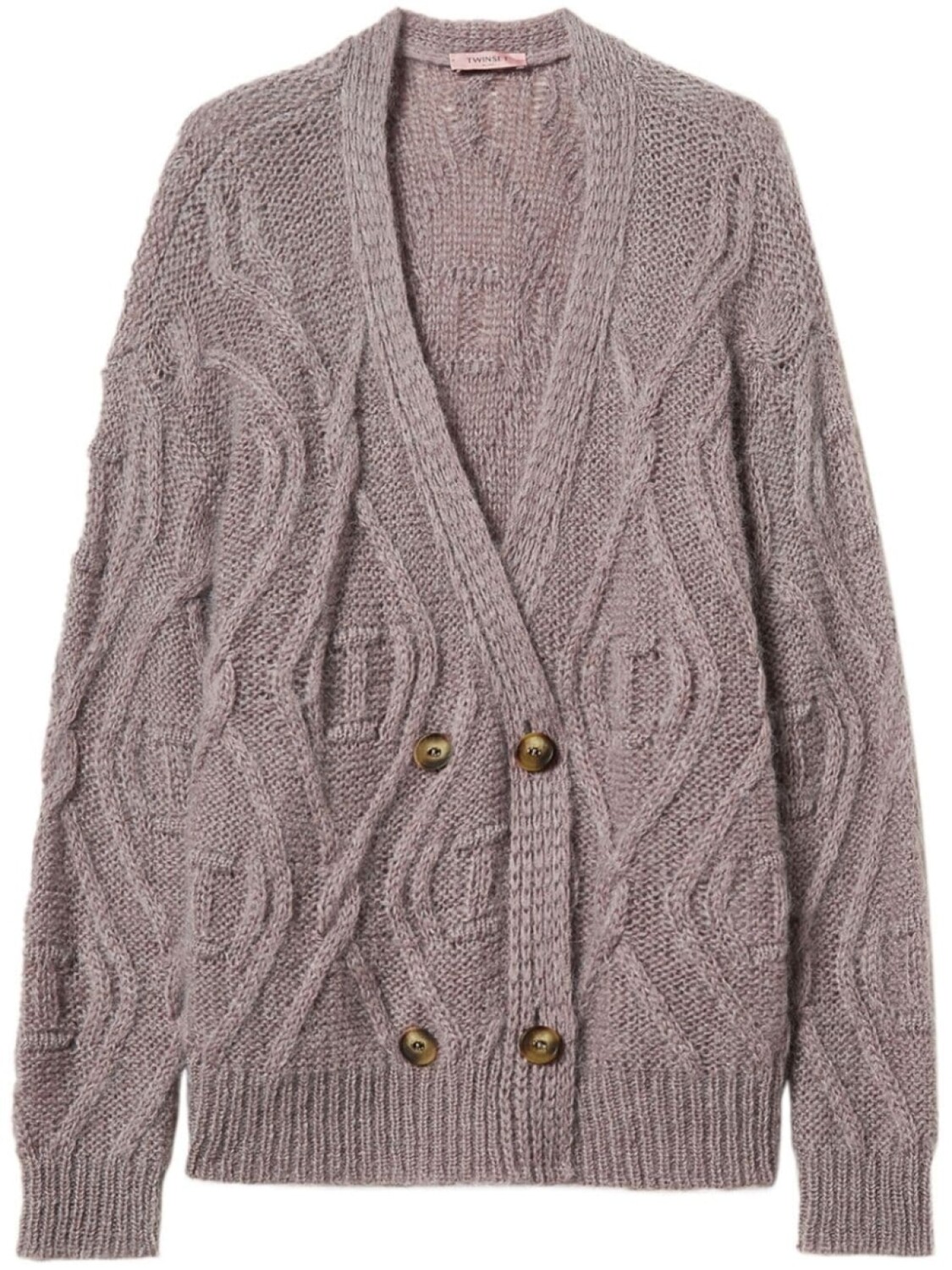 

TWINSET двубортный кардиган, серый