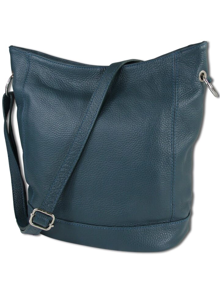 

Наплечная сумка Toscanto Schultertasche, Shopper Leder türkis ca. 37cm
