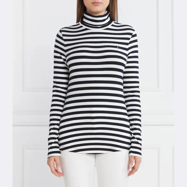 

Водолазка приталенного кроя 5x2 в рубчик nk ls Tommy Hilfiger, белый