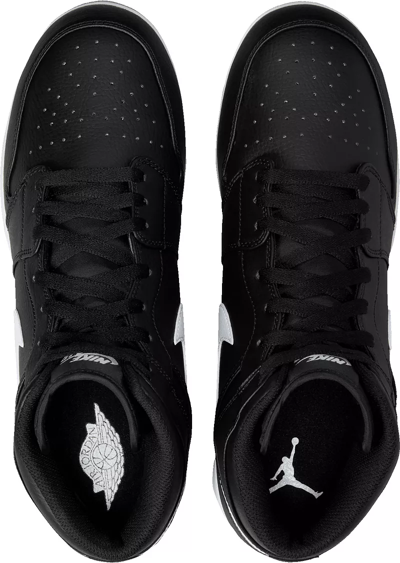 Мужские бейсбольные бутсы Nike Jordan 1 Retro Metal High, черный/белый/черный — фото 4