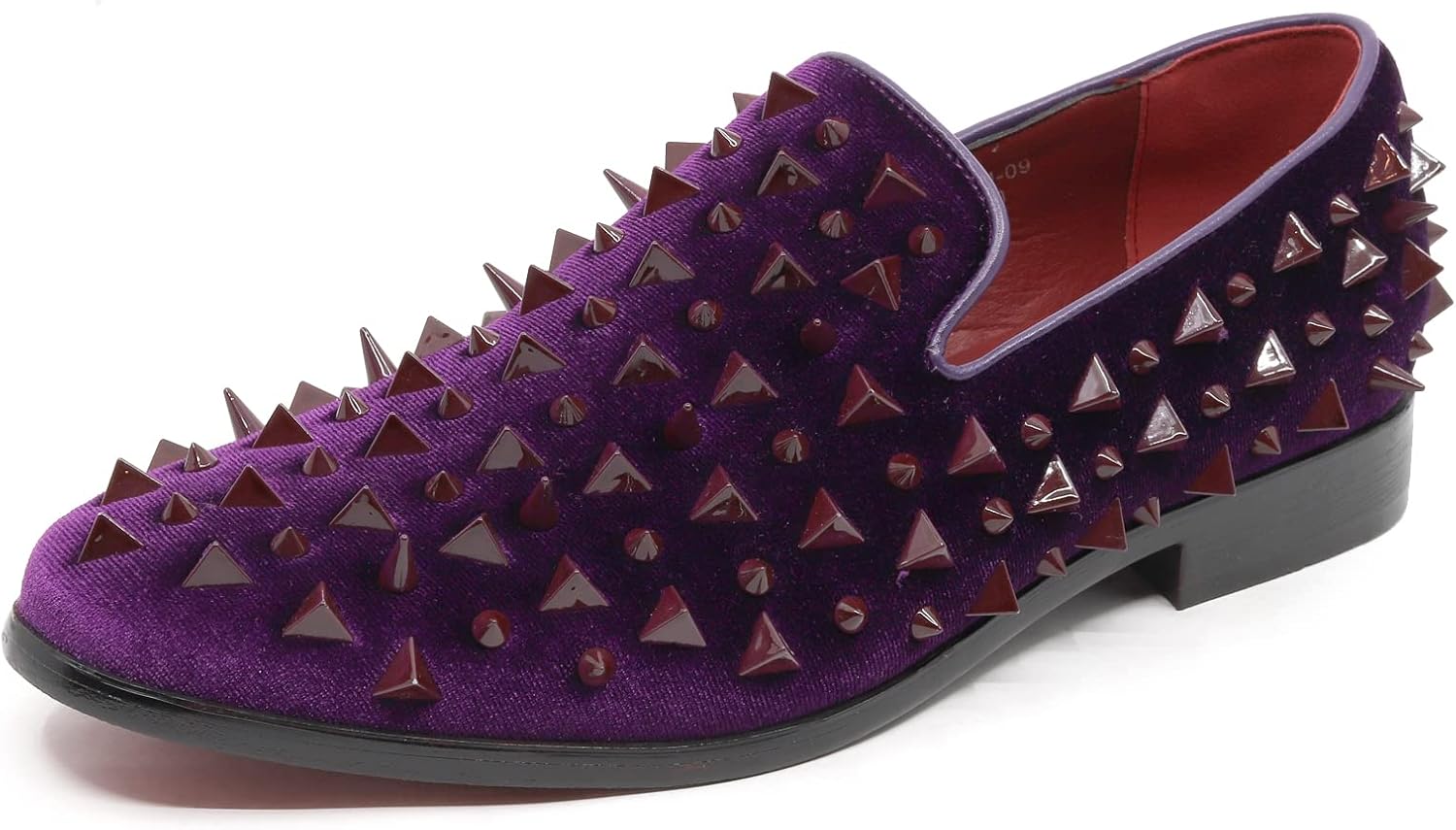 

Мужские бархатные модные туфли-лоферы Metrocharm с заостренным носком, смокинговые, без шнурков SM-09, фиолетовый