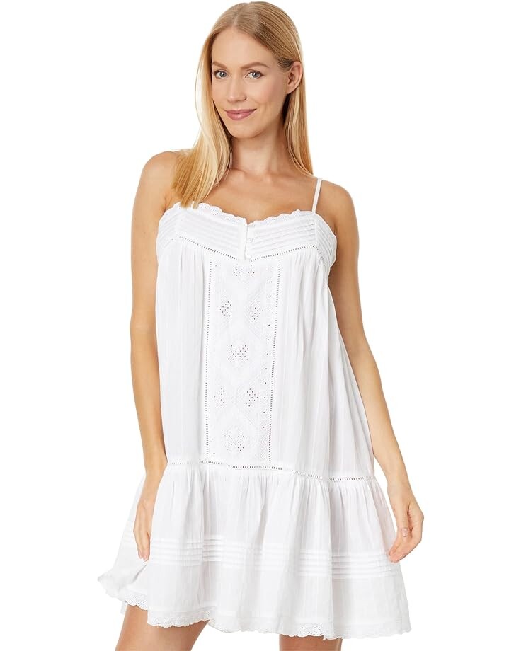 

Платье Lucky Brand Drop Waist Embroidered Mini, белый