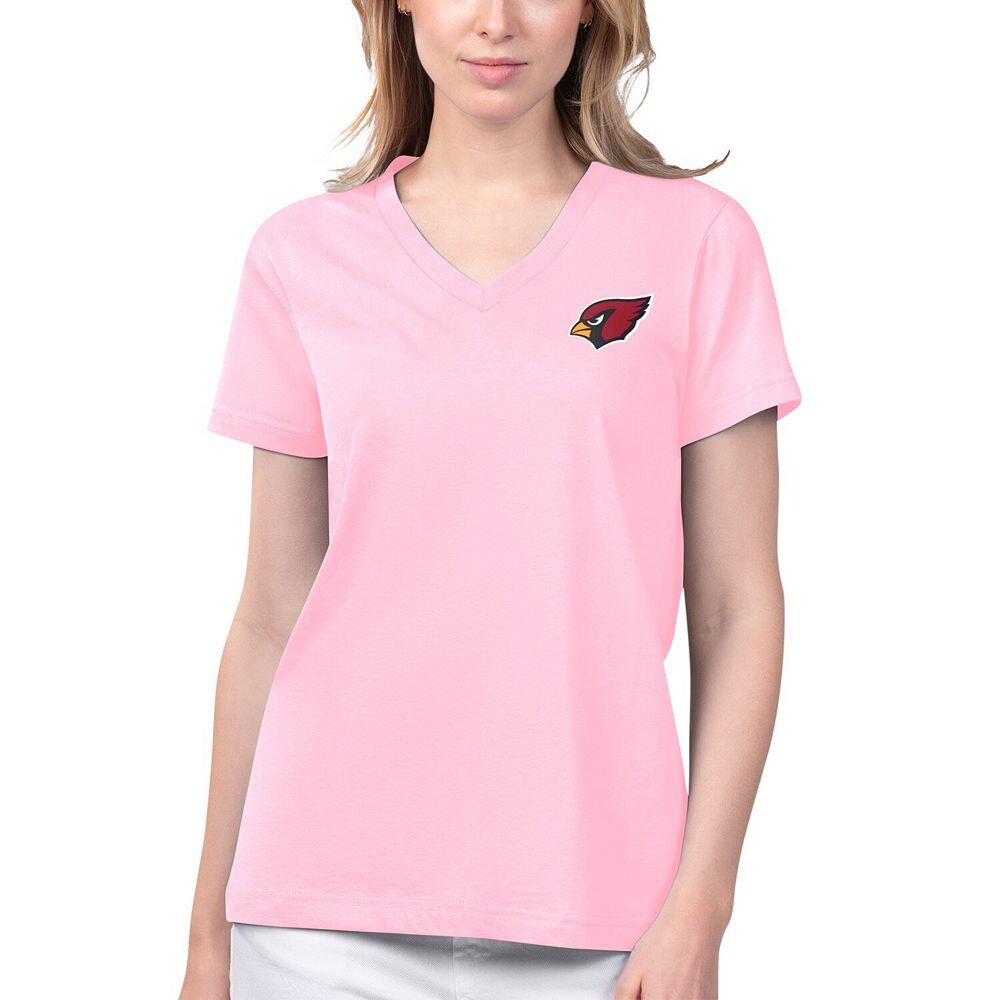 

Женская розовая футболка Margaritaville Arizona Cardinals Game Time с v-образным вырезом, цвет Acr Pink
