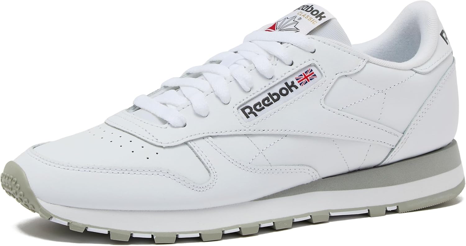 

Кроссовки Reebok Classic Leather для мужчин, белый/серый