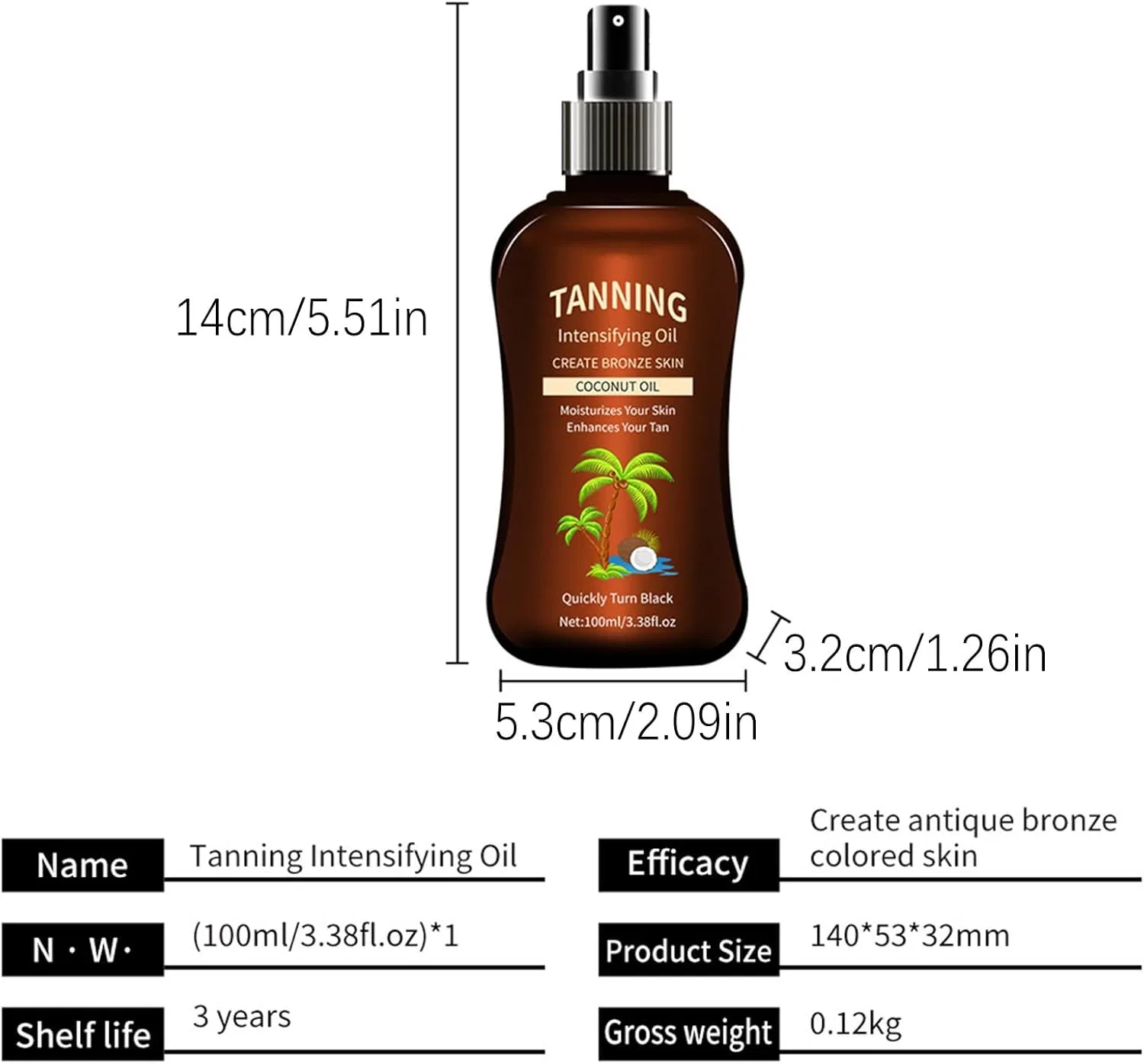 Масло для загара Dark Black, Generic, 100 мл — фото 2