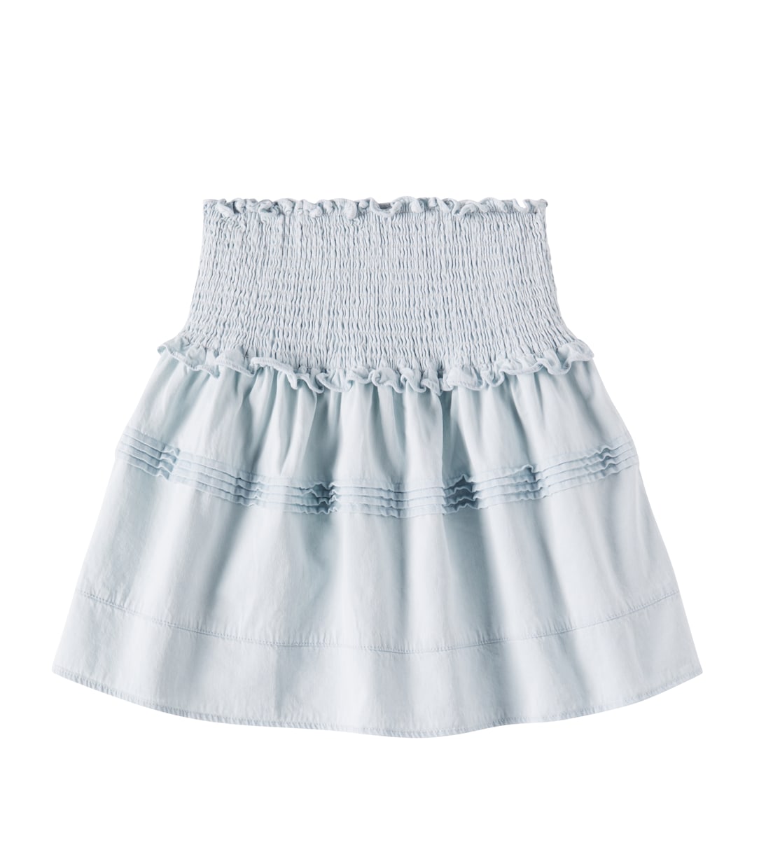 

Юбка из плиссированного хлопкового шамбре Petite Amalie , Pale Wash Chambray
