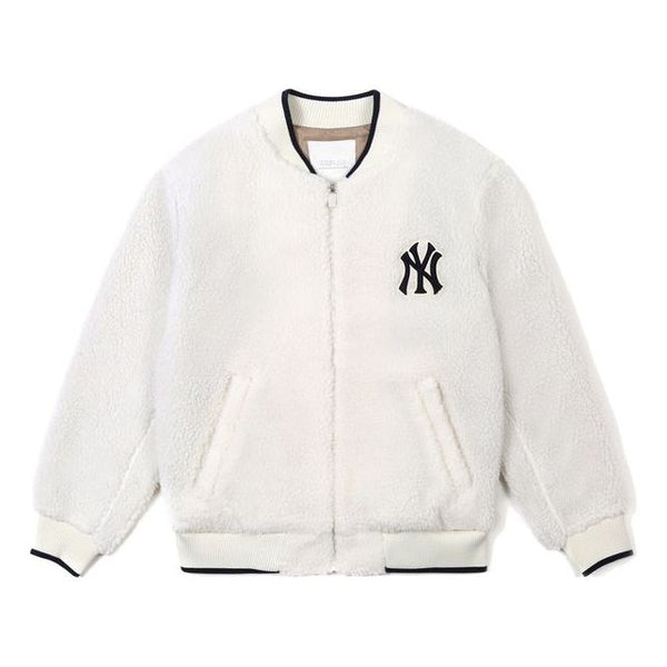 

Куртка MLB New York Yankees Lambs Wool Jacket Unisex White, цвет ivory