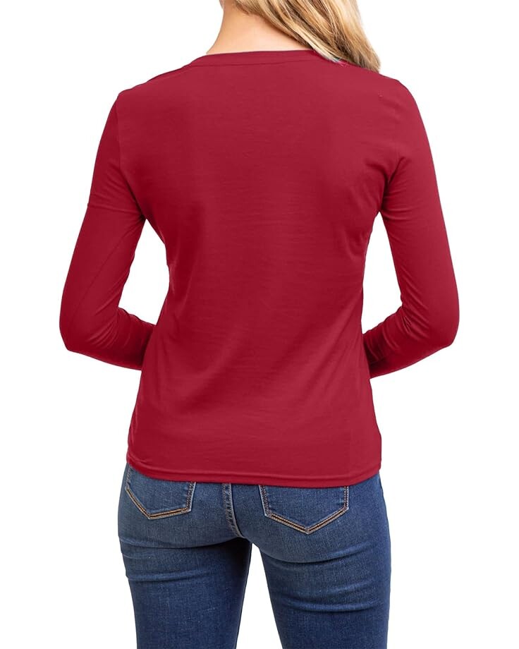 

Футболка U.S. POLO ASSN. USPA Long Sleeve V-Neck Tee, цвет Rythmic Red