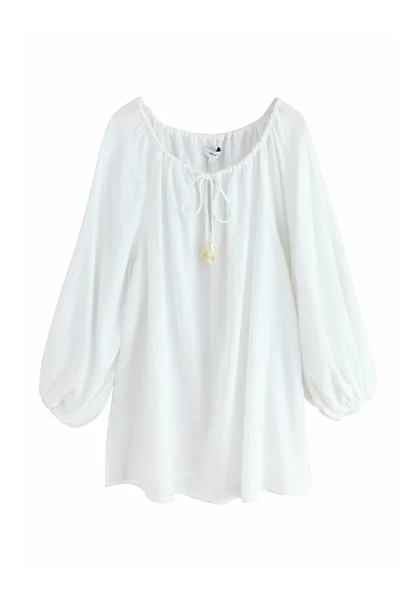 

Пляжная накидка с длинными рукавами стандартного кроя Next, White, Белый, Пляжная накидка с длинными рукавами стандартного кроя Next, White