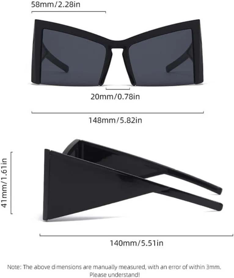 

Солнцезащитные очки MUTYNE Oversized Square Punk Shield для женщин, большая оправа, роскошные очки «кошачий глаз» для женщин, солнцезащитные очки UV400, White