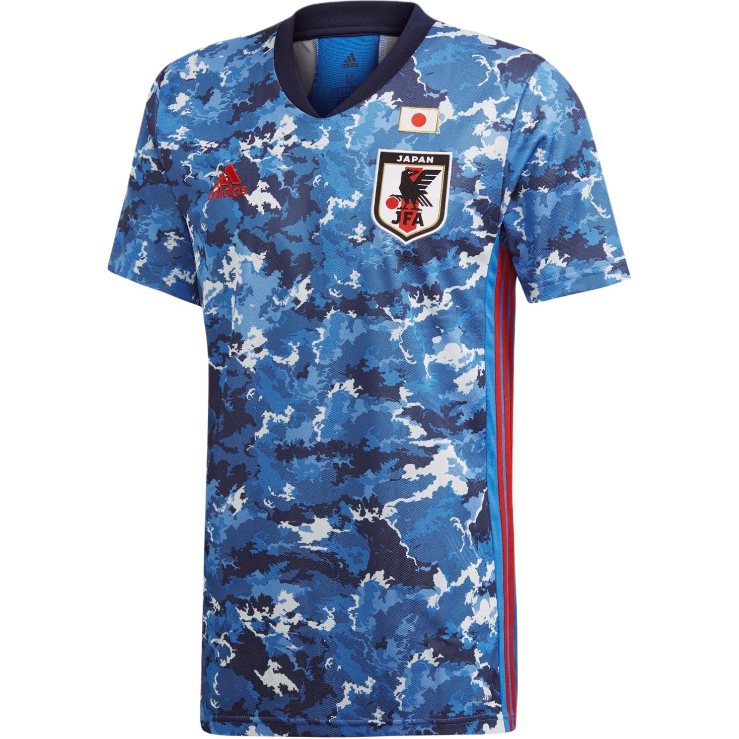 

Adidas Японская домашняя футболка из джерси Baju Lelaki, мужская синяя футбольная майка, синяя