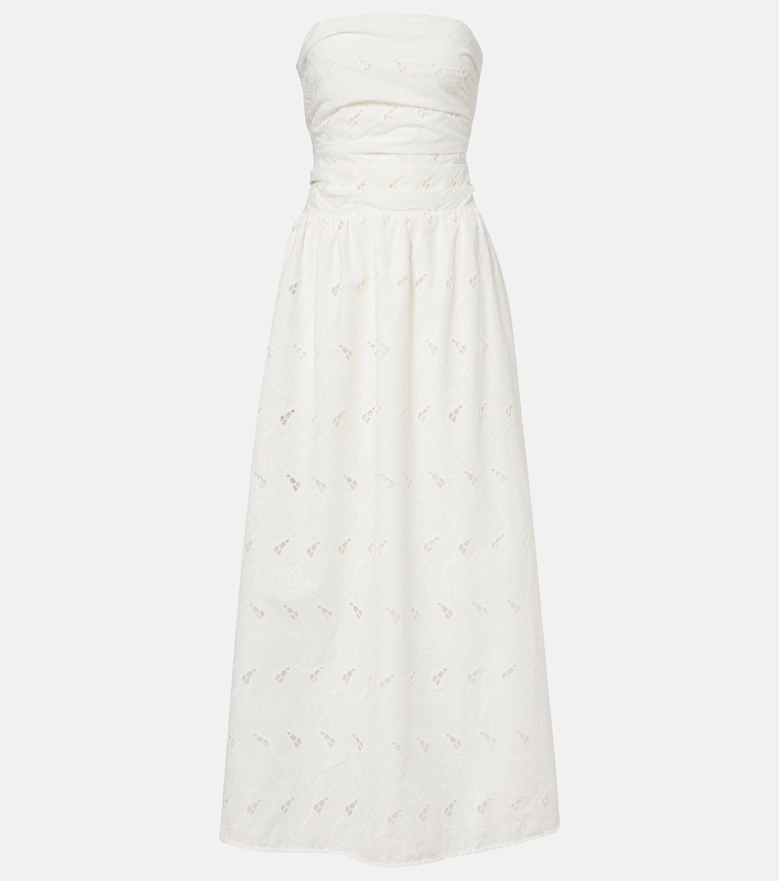 

Платье макси Moa с английской вышивкой и драпировкой Faithfull, Birgitta Broderie White