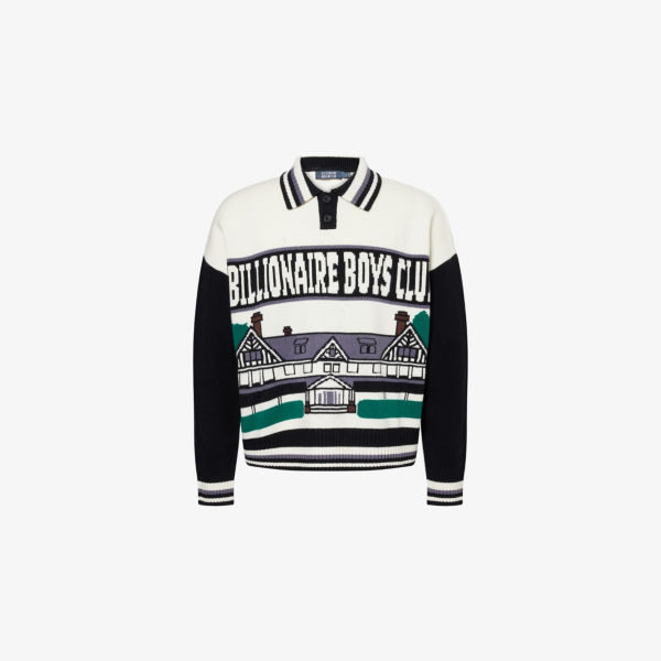 

Свитер из шерсти с графическим жаккардовым узором Country Club Billionaire Boys Club, черный