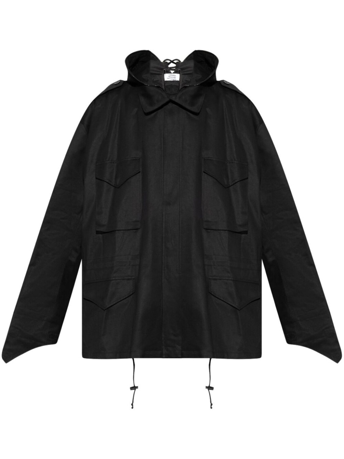

VETEMENTS хлопковая куртка с капюшоном, черный