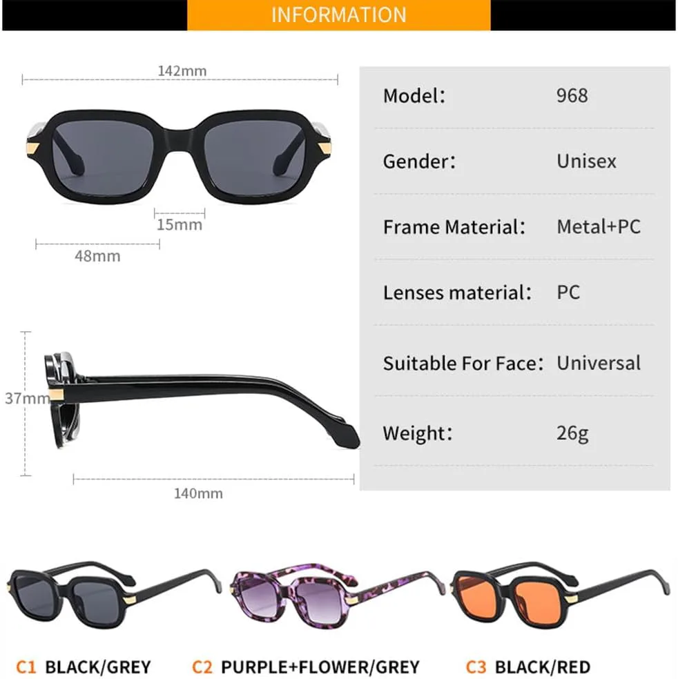 

Солнцезащитные очки в маленькой оправе для женщин, винтажные оранжевые прямоугольные солнцезащитные очки для женщин, очки конфетных цветов, полиуретановые MTZJH