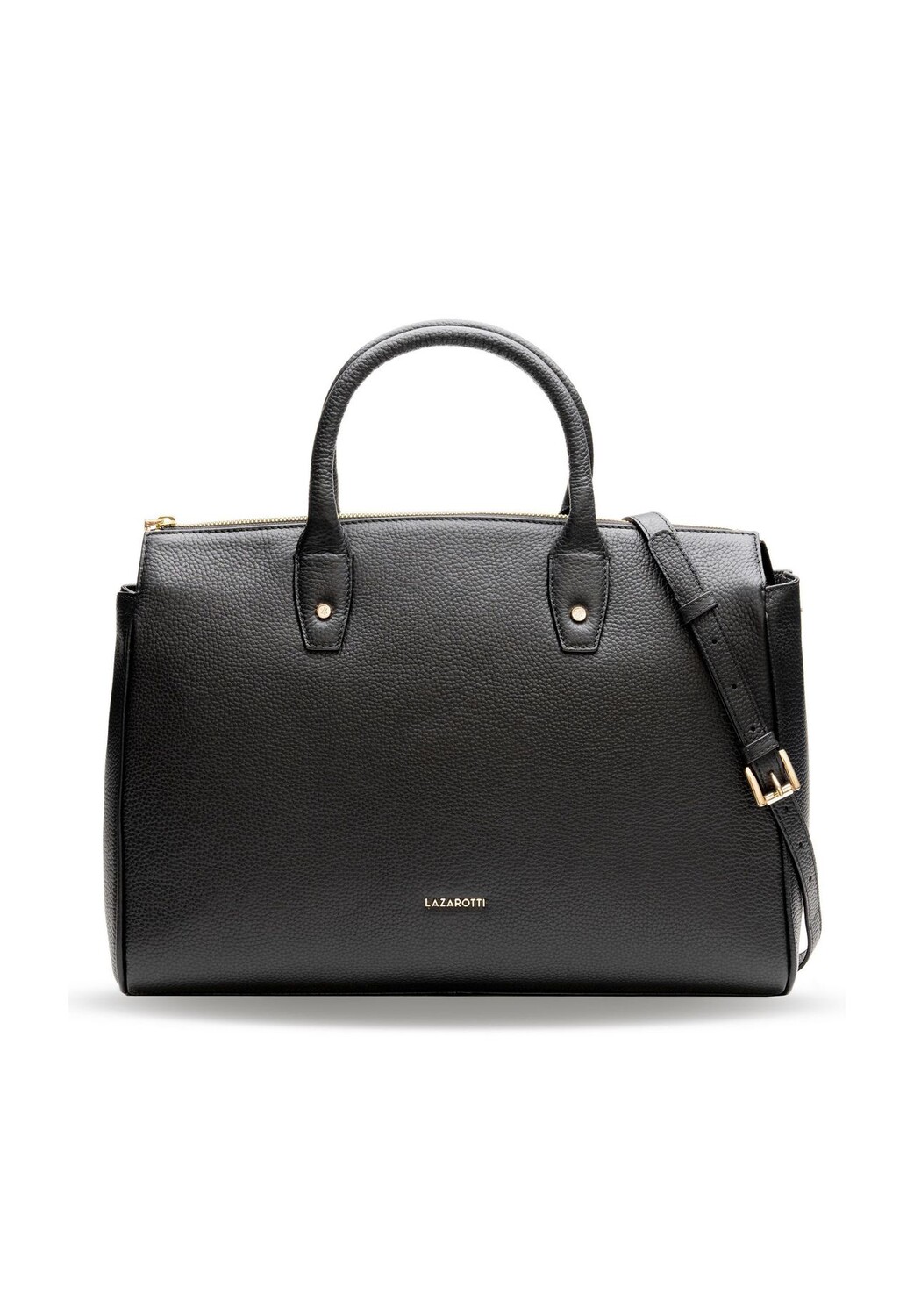 

Сумочка Bologna Leather кожаная 40 см LAZAROTTI, черный
