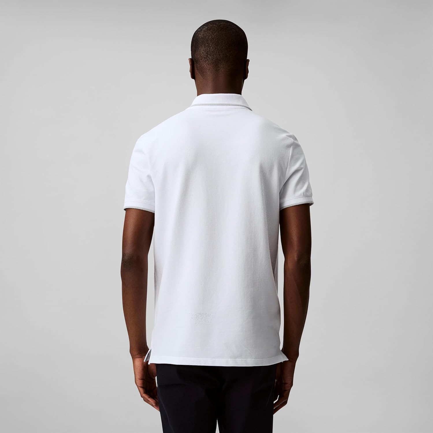 Мужское поло Calvin Klein из эластичного пике с однотонной отделкой, Brilliant White — фото 2