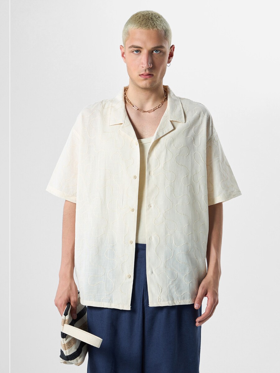 

Рубашка на пуговицах Comfort fit VAMOS CLO, от белого