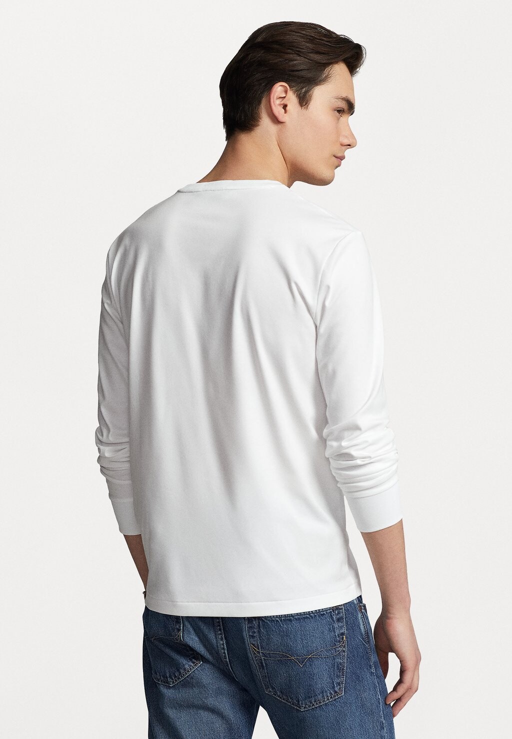 Футболка с длинным рукавом LONG SLEEVE Polo Ralph Lauren, белая — фото 3