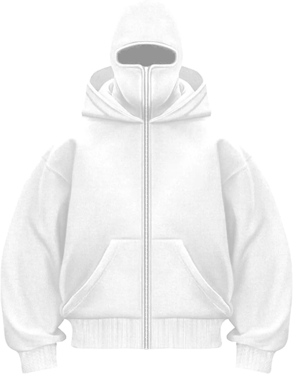 

Балаклава-худи с маской и молнией для мужчин, зимнее термобелье