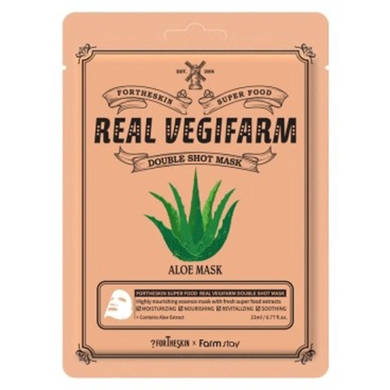 

Super Food Real Vegifarm Double Shot Mask Aloe Fortheskin