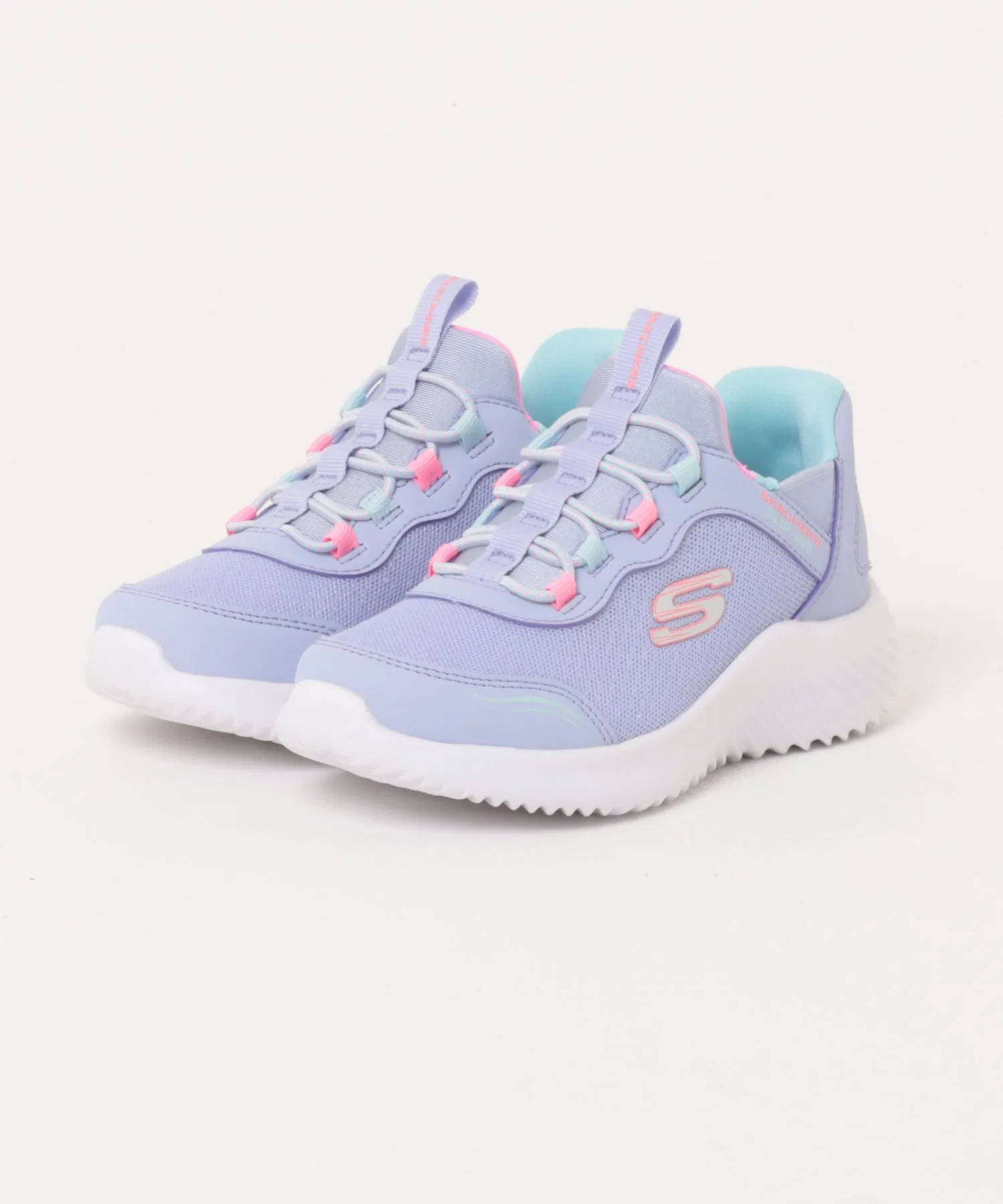 Детские кроссовки SKECHERS SLIP-INS:BOUNDER - SIMPLE CUTE с амортизацией лавандовые