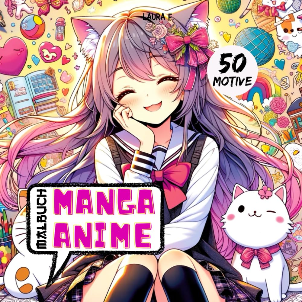 

Manga Anime Malbuch Ideals Geschenk für Teenager, Mädchen und Jungs ab 10: Ausmalbuch mit 50 großen Motiven zum Ausmalen und Träumen (German Edition) (Independently published)