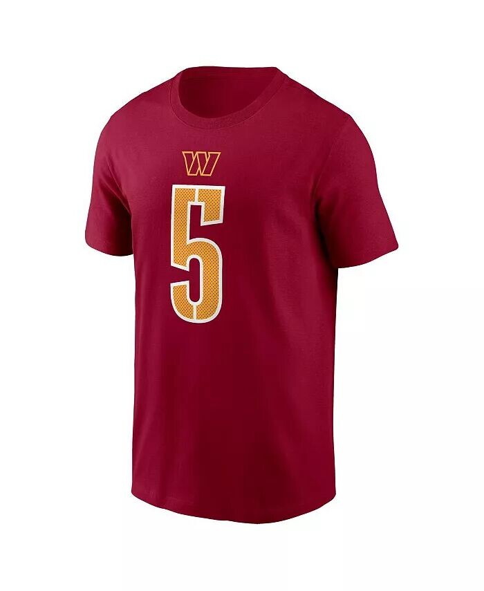 Мужская футболка Jayden Daniels бордового цвета Washington Commanders 2024 NFL Draft First Round Name Number Nike — фото 3