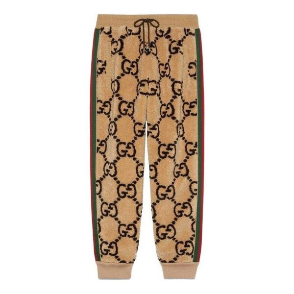 

Брюки gg jacquard jogging pant 'beige ebony' Gucci, бежевый