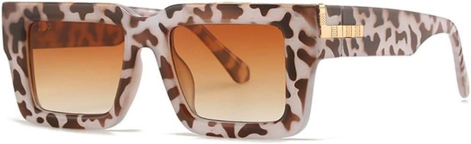 

Солнцезащитные очки UV400 с широкими дужками и леопардовым градиентным принтом для женщин и мужчин, для бега и занятий спортом на открытом воздухе UYPTK, Grey Leopard Tea