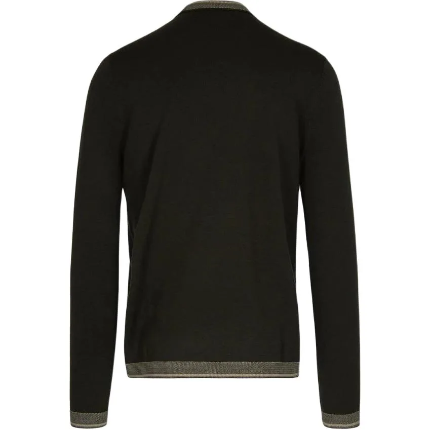 Свитшот с вышитым логотипом EMPORIO ARMANI, черный with желтый edge — фото 2